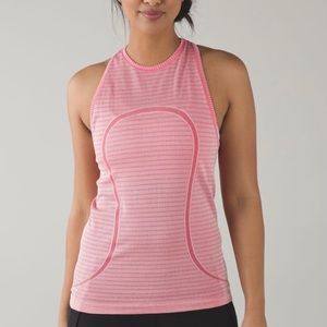 Lululemon High neck swiftly tech tank top 12 pink